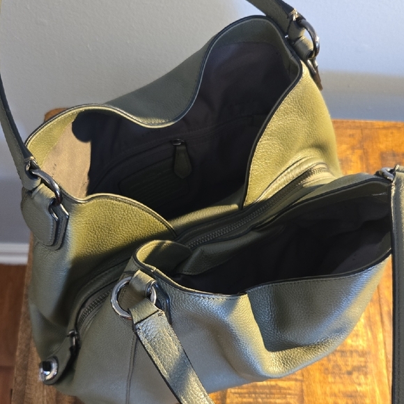 Coach Sage Green Leather Shoulder Bag - Picture 5 of 9